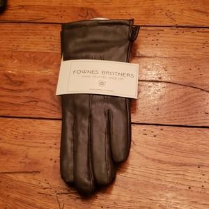 FOWNES BROTHERS Leather Touch-Screen Womans Gloves